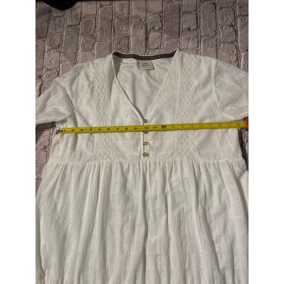 Knox Rose Babydoll Embroidered Peasant Mini Dress No Size Boho Oversize Cowgirl - Picture 8 of 12